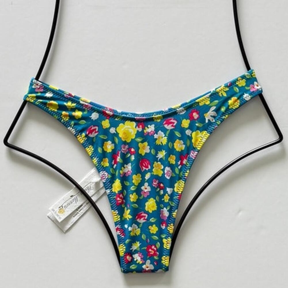 Heavy Manners High Cut Cheeky Bikini Bottom - Mercer St.  -  XS / L - NWT